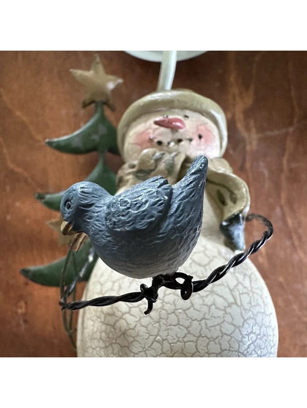 Crazi Mountain Snowman Tealight Candle Holder Winter Shade Always Sing HappySong